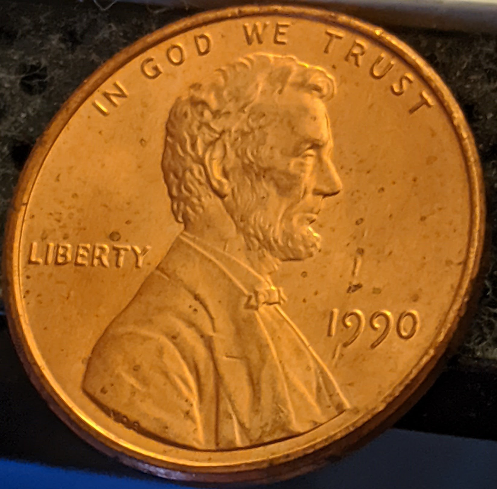 1990-Lincoln-Penny---Emboss-Line-Error-Or-Damage?