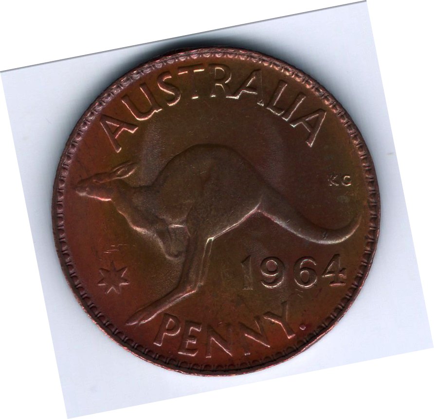 Australia-1964-Penny:-Does-Anyone-Know-What-These-Marks-Are?