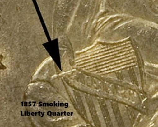 In-The-Wild:-Possible-1857-Smoking-Liberty-Quarter-In-PCGS-AU-Details:-Cleaned-Holder.