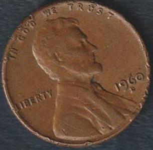 1960-D-Cent-Damage-Or-Mad-Die-And-Broken-Post-On-Mint-Mark