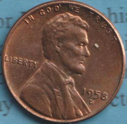 1958-D-Cent--Die-Cracks-Spike-Head-And-Chips-On-Date