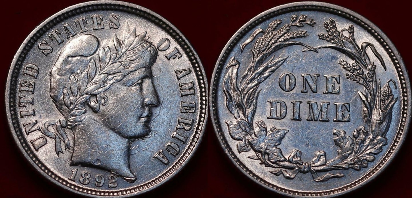 1892-Dime-#2-For-Grading