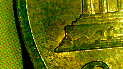 1991-Penny-With-Line-Above/Through-Lincoln's-Head-&-Multiple-Other-Lines