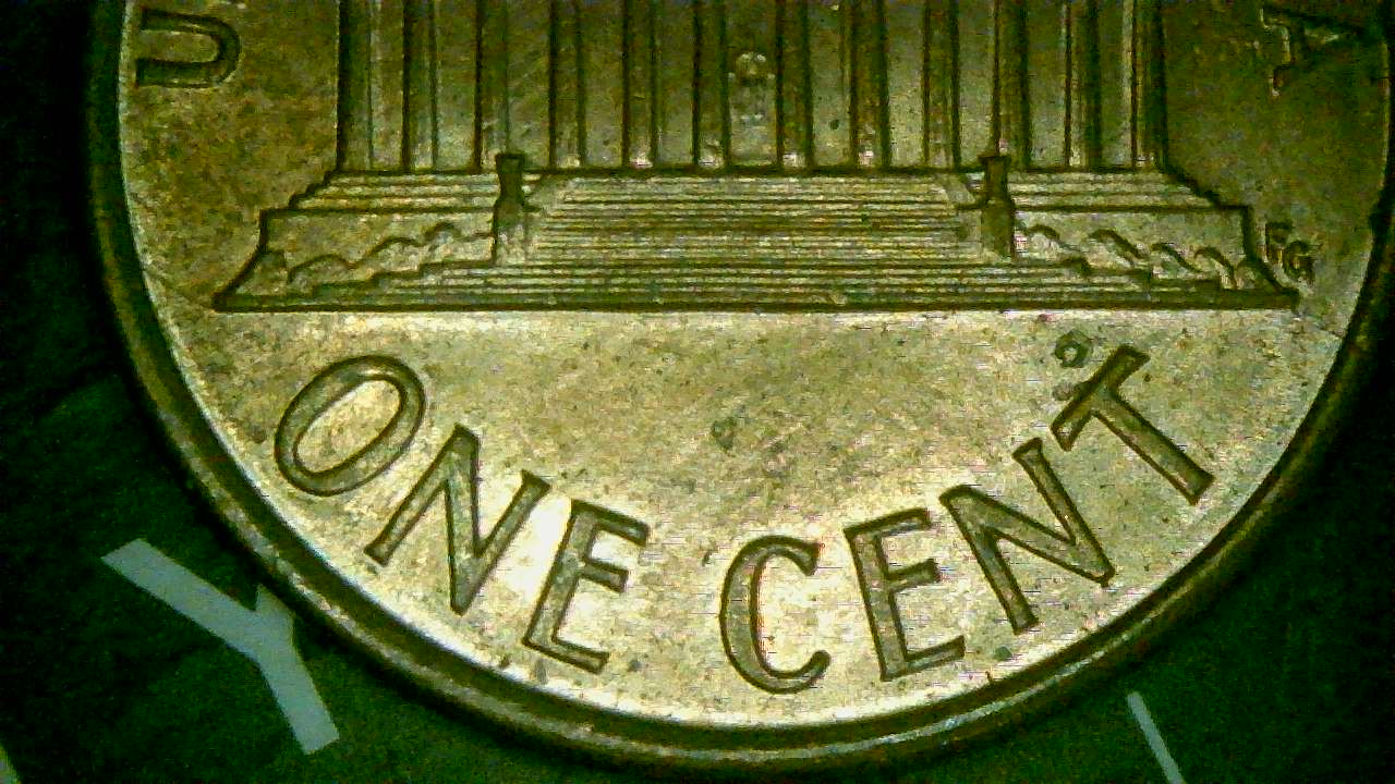 1991-Penny-With-Line-Above/Through-Lincoln's-Head-&-Multiple-Other-Lines