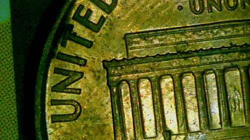 1991-Penny-With-Line-Above/Through-Lincoln's-Head-&-Multiple-Other-Lines