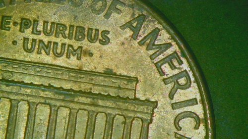 1991-Penny-With-Line-Above/Through-Lincoln's-Head-&-Multiple-Other-Lines