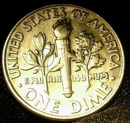 1991-D-Dime--Machine-Doubling?-Reverse