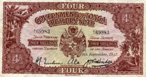 Korean-Bank-Notes-&-Tonga-Treasury-Note-Help-Please