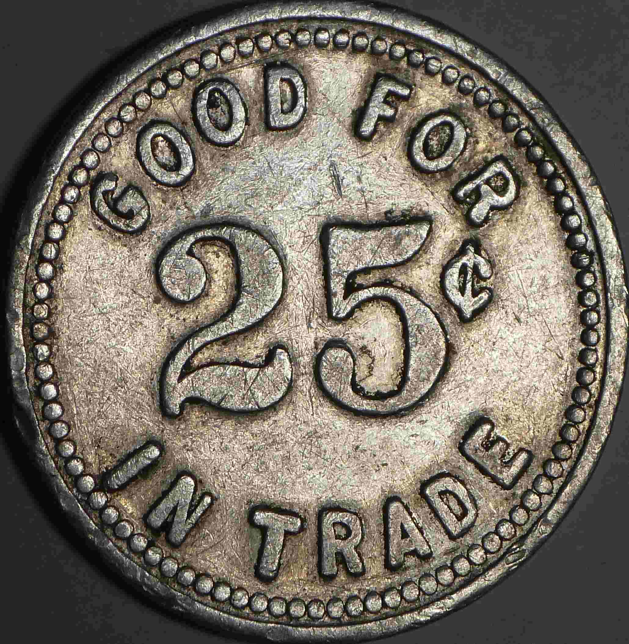 A-25c-Aluminum-Token-From-Teds-Place-In-Durand,-Mi.-Opinions-Appreciated-: