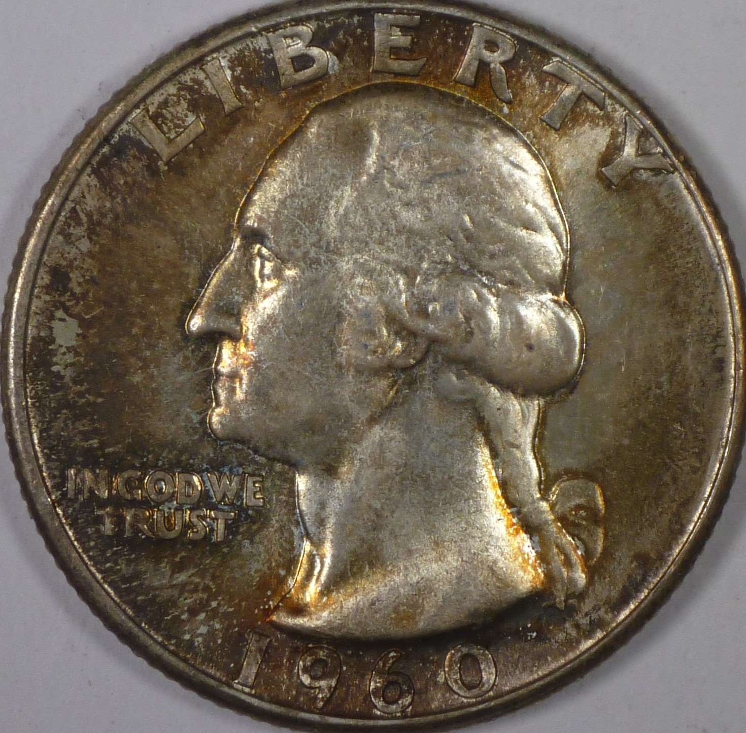 3-Toned-25c-Washingtons-1941,1960,-1962-Ps-I-Got-At-A-Local-Shop.-: