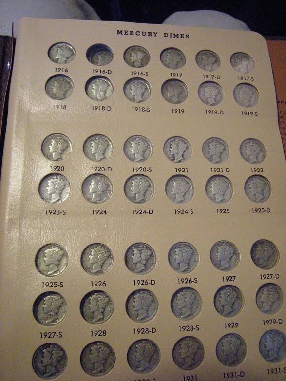 Complete-Mercury-Dime-Circ-Set!