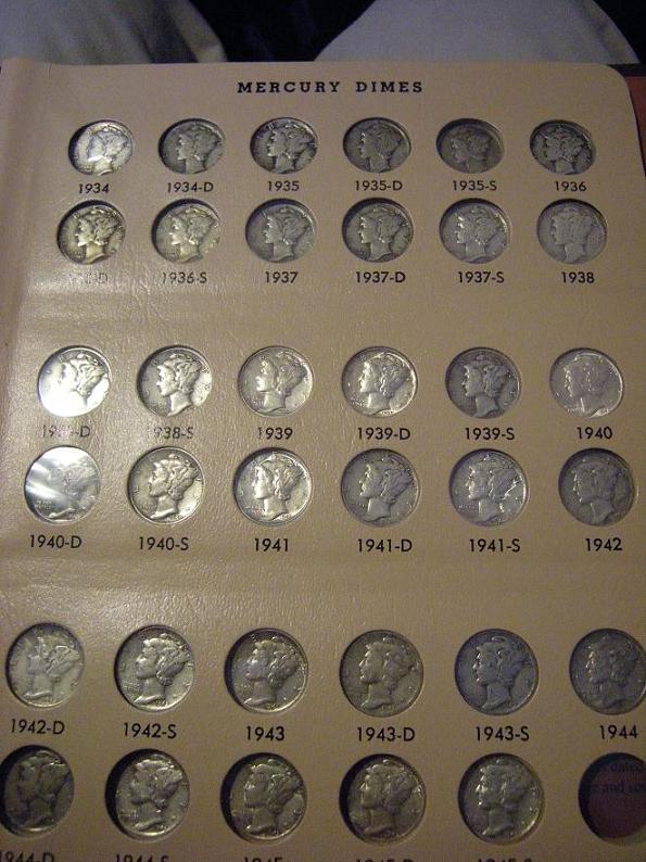 Complete-Mercury-Dime-Circ-Set!