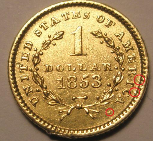 1853-1-Dollar-Gold-Submitted-For-Grading