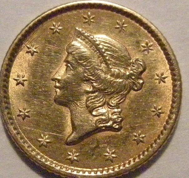 1853-1-Dollar-Gold-Submitted-For-Grading