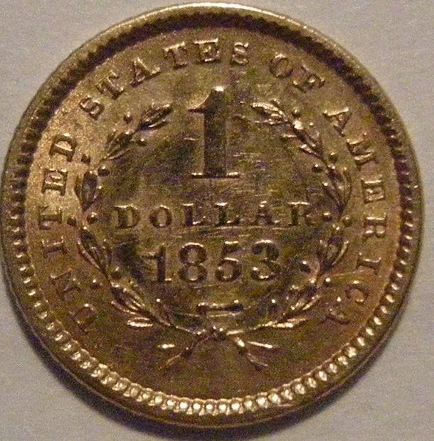 1853-1-Dollar-Gold-Submitted-For-Grading