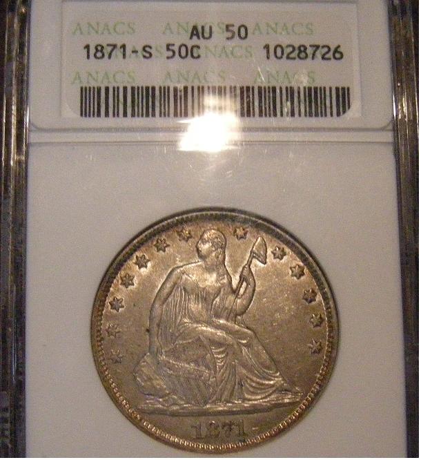 1871-Seated-Half-Dollar-To-Grade!