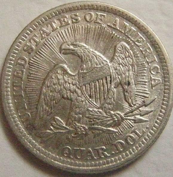 1853-Seated-Arrows/Rays-Quarter-To-Grade.