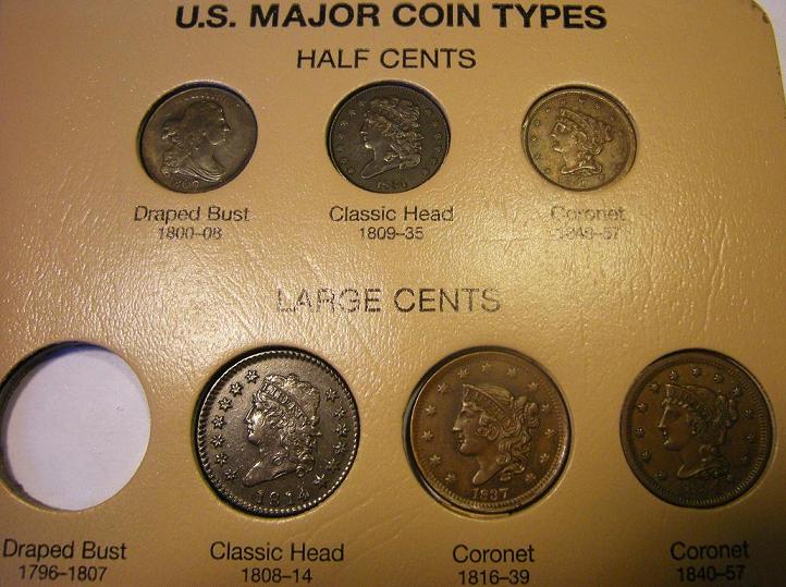 Classic-Head-Large-Cent-New-For-Type-Set!
