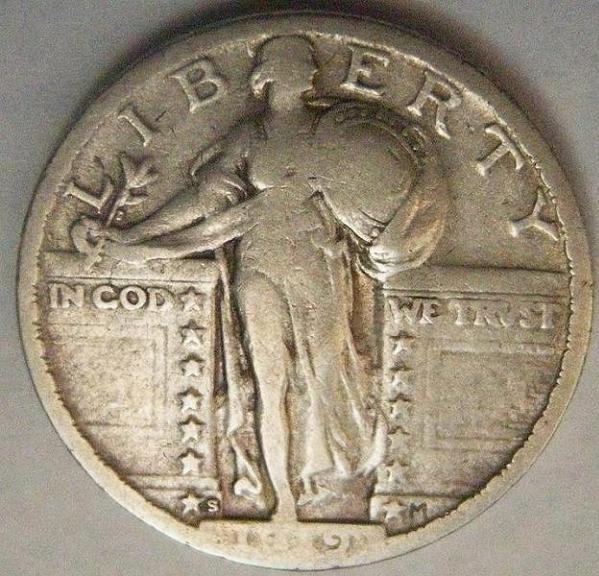 1919-S-Standing-Quarter-In-Hand!
