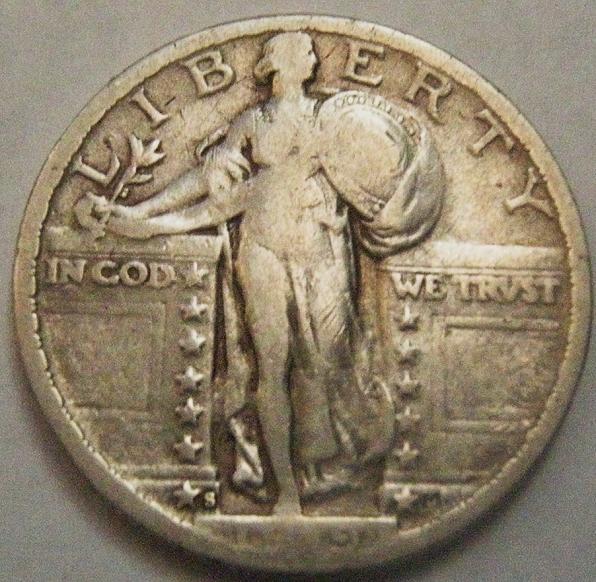 1919-S-Standing-Quarter-In-Hand!