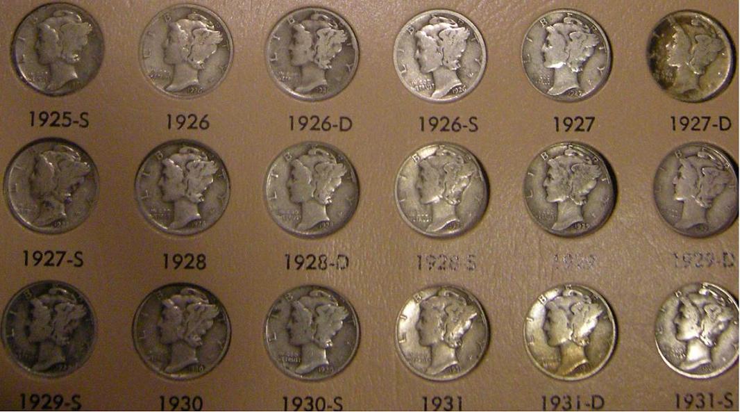 Mercury-Dime-Complete-Set!