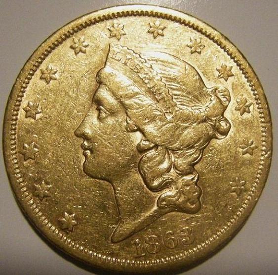 1863-S-Type-1-$20-Gold-Piece