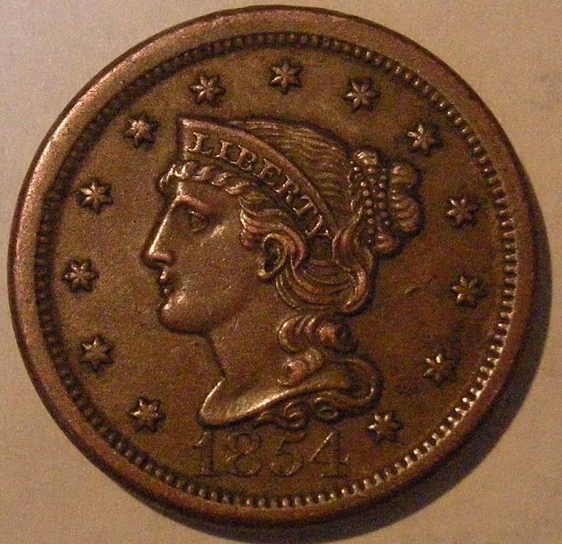 1854-Large-Cent