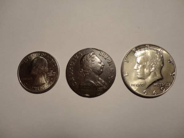 Counterfeit-1774-British-1/2-Penny?