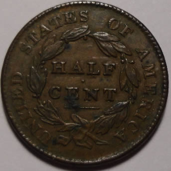 1828-Half-Cent-13-Stars