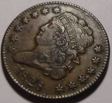 1828-Half-Cent-13-Stars