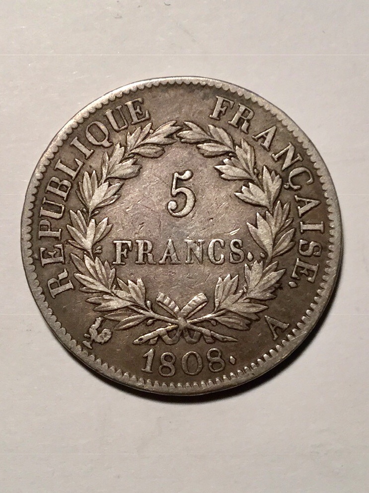 France-1808-A--Napoleon-5-Francs