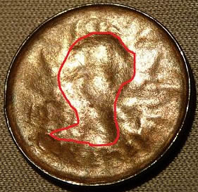 1963?-Cent-Struck-Through-Die-Cap