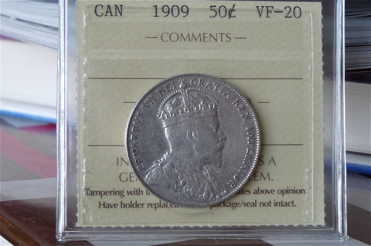 1909-Canadian-Quarter-For-Grading