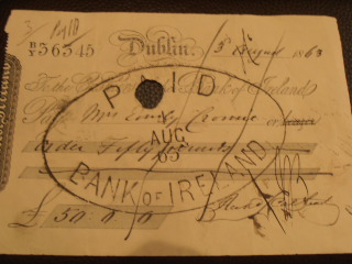 Irish-Cheque-From-1863