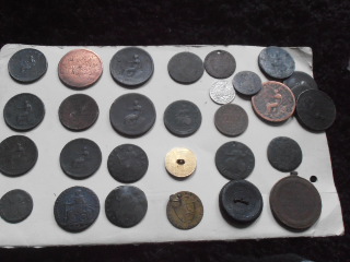 Old-Early-Milled-Coins-,-Medals?tokens?silver?