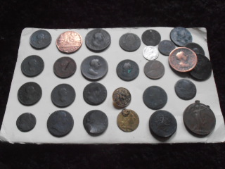 Old-Early-Milled-Coins-,-Medals?tokens?silver?