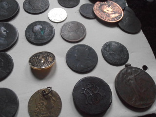 Old-Early-Milled-Coins-,-Medals?tokens?silver?