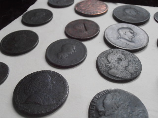Old-Early-Milled-Coins-,-Medals?tokens?silver?