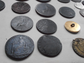 Old-Early-Milled-Coins-,-Medals?tokens?silver?
