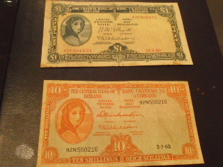 New-Banknotes-,-Irish-Lady-Lavery's-,-English-.
