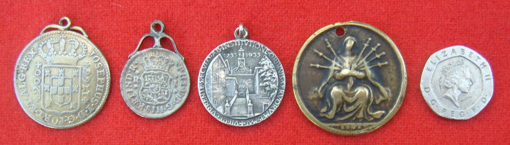 4-Unknown-Medals/Medallions-,-Silver,-Rare?