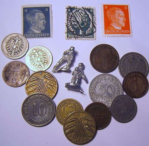 German-WW2-Coins,-Stamps--Etc.