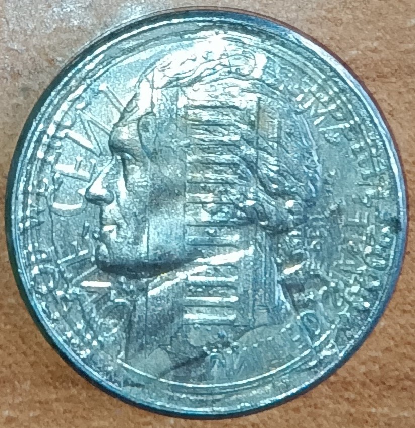 Nickel-With-Penny's-Back-Imprinted-Over-Face
