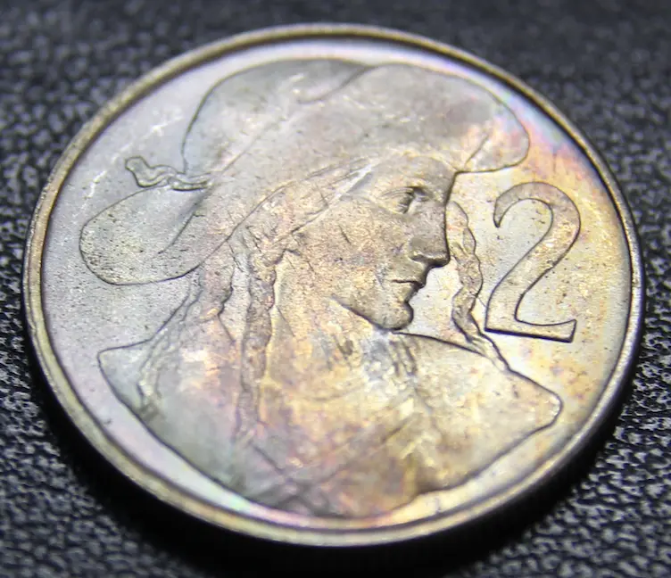 Beautifully-Rainbow-Toned-Czechoslovakian-Coins.-Didn't-Know-Where-Else-To-Post
