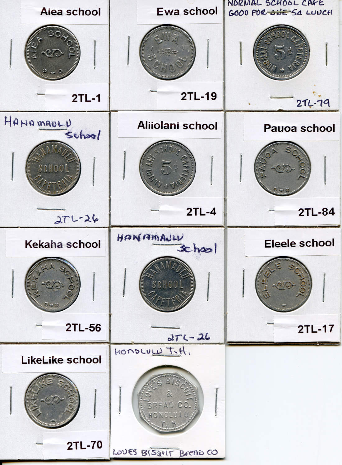A-Nice-Little-Set-Of-Hawaii-Lunch-Tokens--Territory-Of-Hawaii!