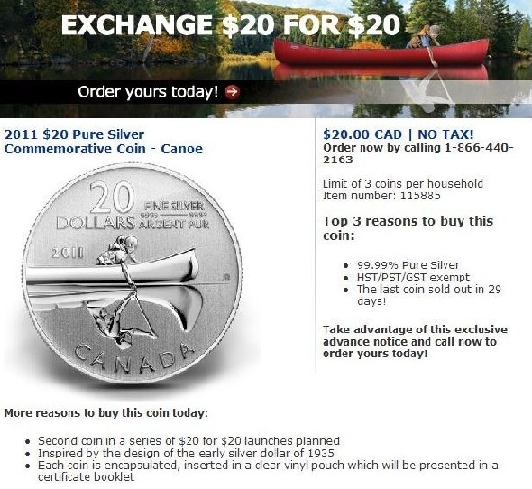 2011-$20-Pure-Silver-Canoe-Another-$-20-For-$-20