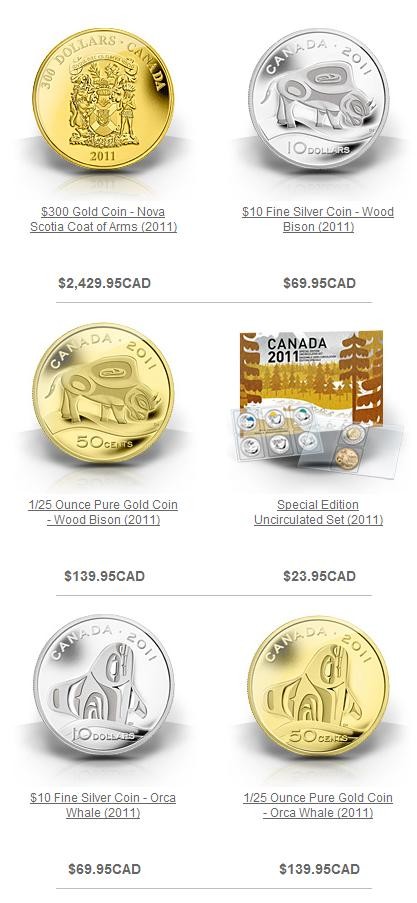 New-Coins-Announced-Today-By-The-RCM-10/19/2011