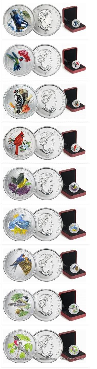 Rose-Breasted-Grosbeak---25-Cent-Coloured-Coin-2012