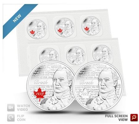 Major-General-Sir-Isaac-Brock---25-Cent-Circulation-10-Pack