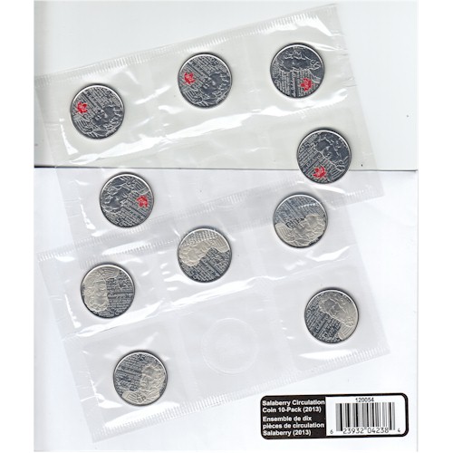 2013-Salaberry-25-Cent-Circulation-10-Pack-Set